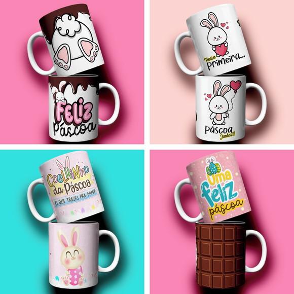 Pack de Artes de Páscoa para Sublimação de Canecas
