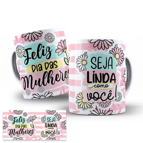 Arte Digital para Caneca Dia das Mulheres