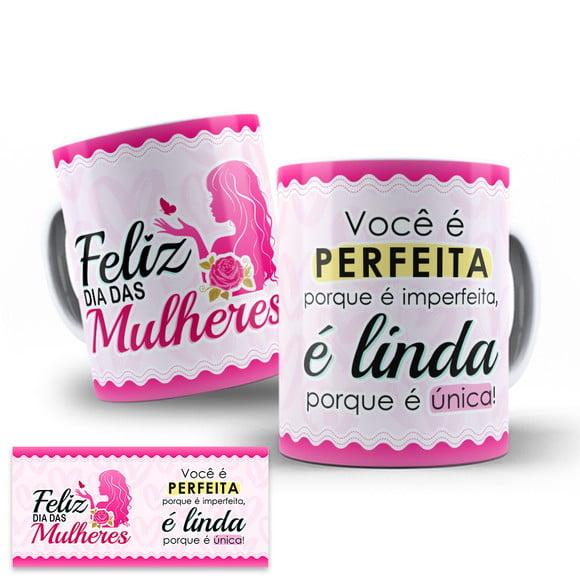 Arte Digital para Caneca Dia das Mulheres