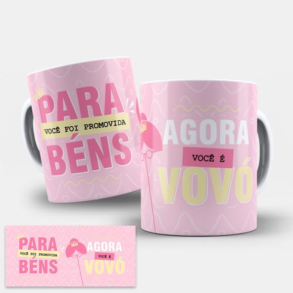 Arte Digital para Caneca Promovidos a Avós