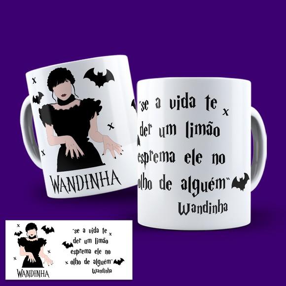 Arte Caneca Wandinha Addams