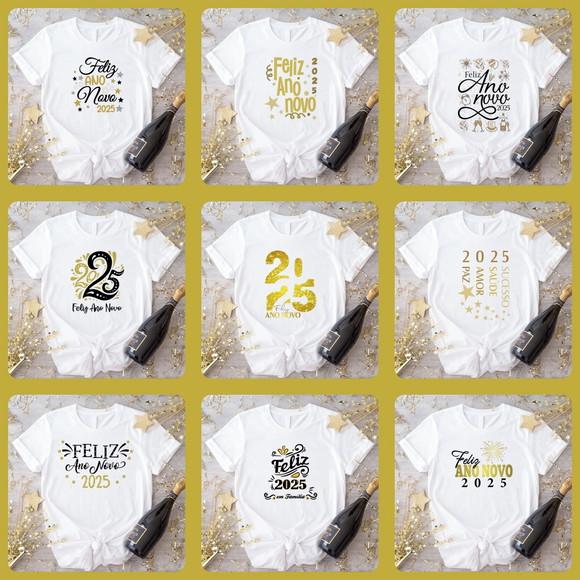 Pacote Artes Sublimação Camisetas Reveillon 2025 Ano Novo