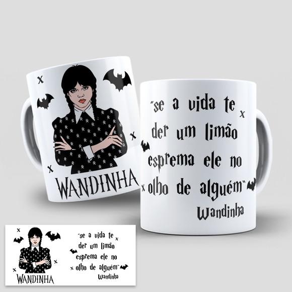 Arte Caneca Wandinha Addams