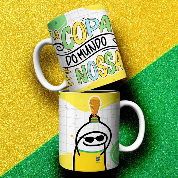 Arte Caneca Brasil Copa Flork Torcedor