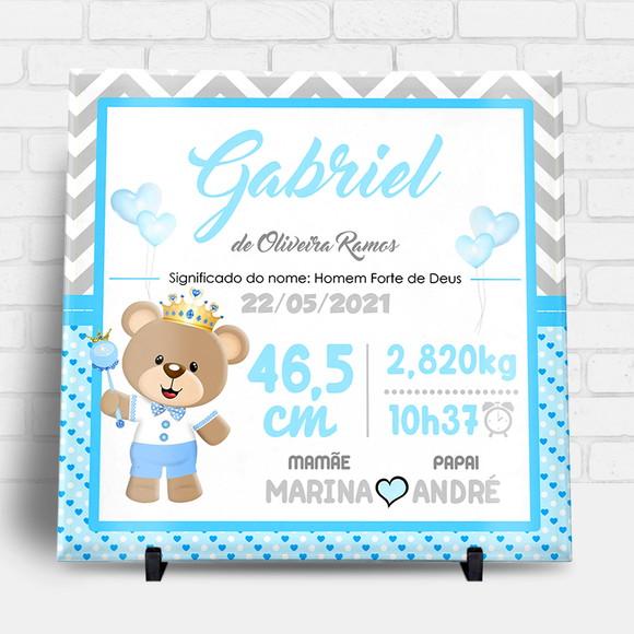 Arte para Azulejo Personalizado Nascimento Menino