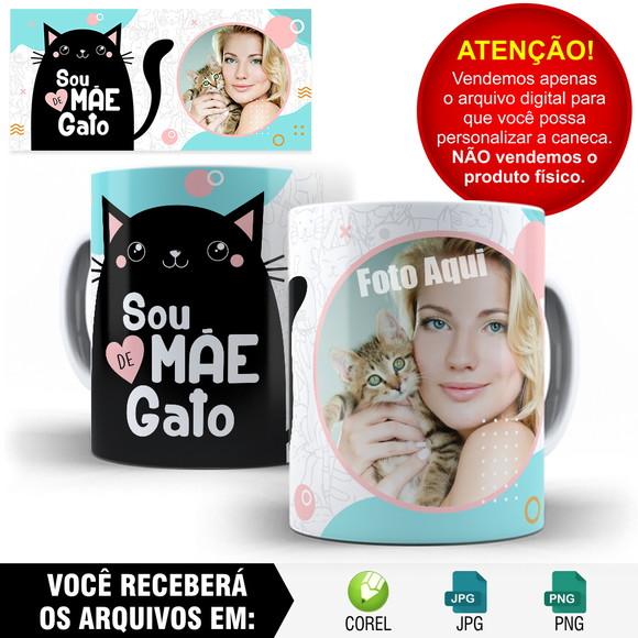 Arte Digital para Canecas Gato - Mãe de Gato