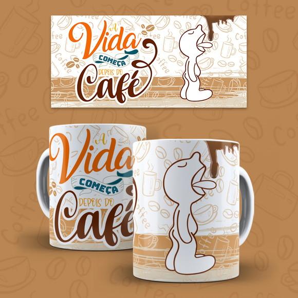 Arte para Caneca Cafe - a Vida Começa Depois do Café