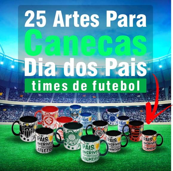 Pacote de Arte para Caneca Dia dos Pais - Times de Futebol