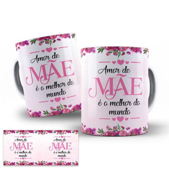Arte Digital Caneca Sublimação Dia das Mães