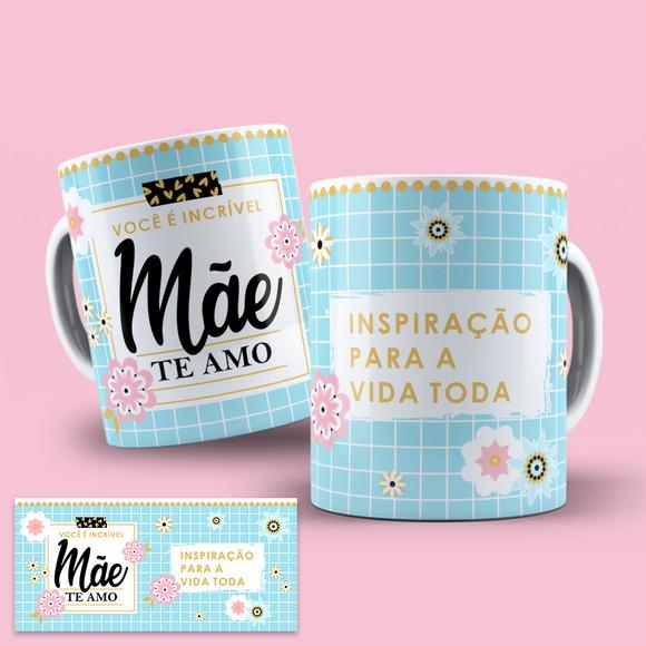 Arte Digital Caneca Sublimação Dia das Mães
