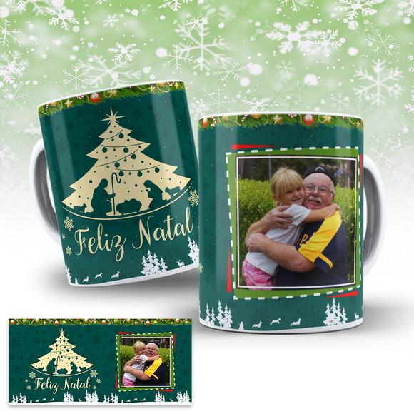 Arte Digital para Caneca Natal Feliz Natal