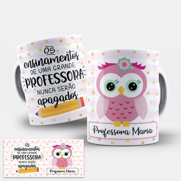 Arte para Caneca Dia do Professor (professor e Professora)