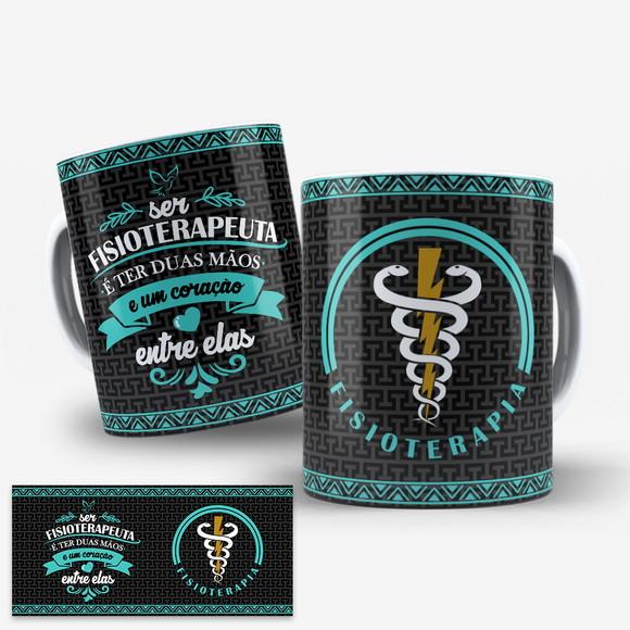 Arte Digital Caneca Profissão Fisioterapia