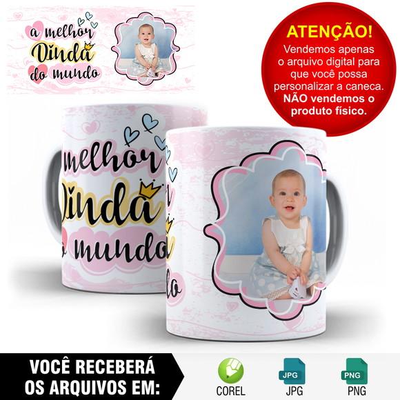 Arte Digital para Caneca Madrinha Dinda