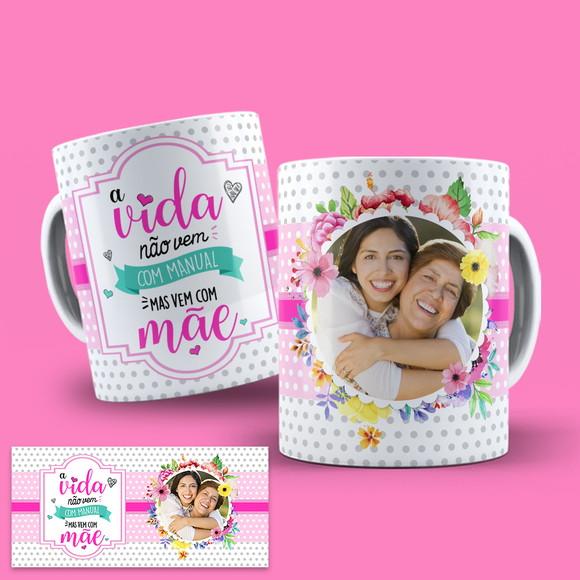 Arte Digital Caneca Sublimação Dia das Mães