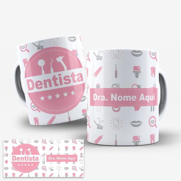 Arte Digital Caneca Profissão Dentista