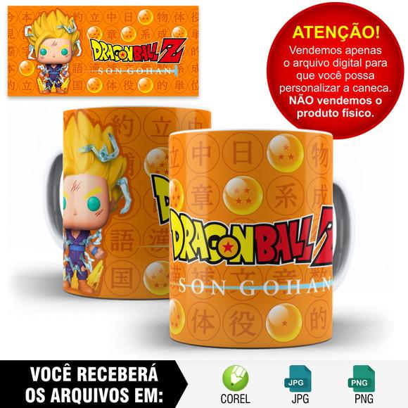 Arte para Caneca Funko Pop Dragon Ball z Gohan SS2