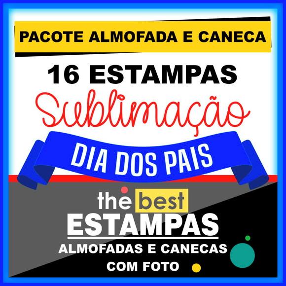 Pacote de artes para canecas e almofadas dia dos pais