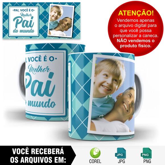 Arte para Caneca Dia dos Pais Sublimação - 1 Arte