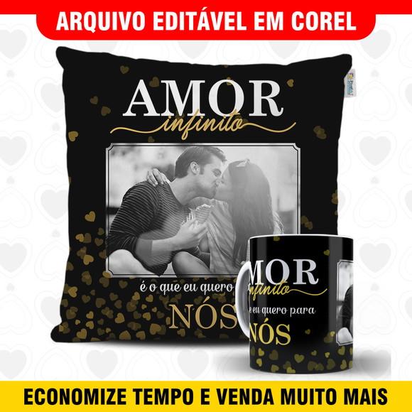 Arte para sublimação dia dos namorados Kit Caneca e Almofada