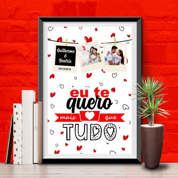 Presente Namorados Quadro Namorados com fotos - Arte Digital