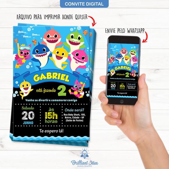 Convite Digital Baby Shark