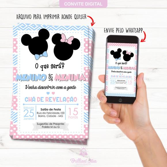 Convite Digital Chá Revelação