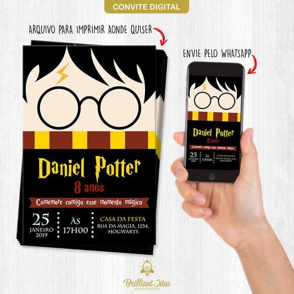 Convite Digital Harry Potter Aniversario