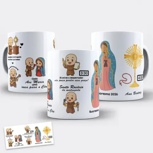 Arte Digital para Caneca Frei Gilson Rosário da Madrugada