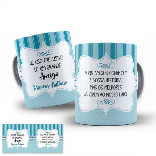 Arte Digital para Caneca Uso Exclusivo de Um Grande Amigo