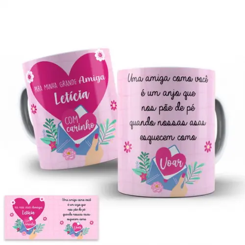 Arte Digital para Caneca Amiga Como Você É Um Anjo Amizade