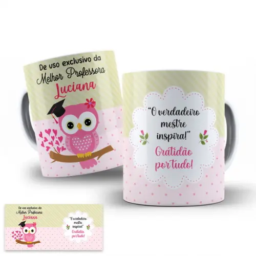 Arte Digital para Caneca Professora Uso Exclusivo Gratidão