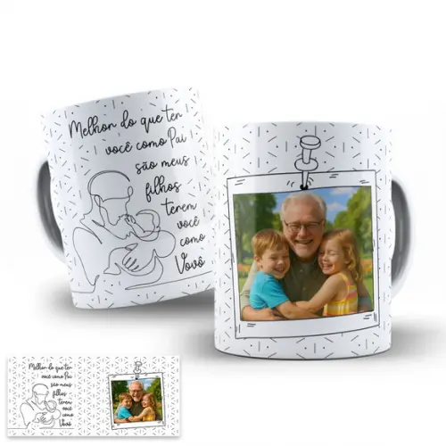 Arte Digital para Caneca Dia dos Pais Vovô