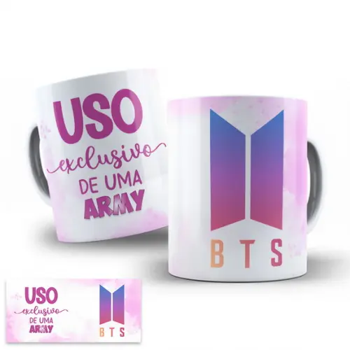 Arte Digital para Caneca Bts Uso Exclusivo de Uma Army