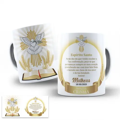 Arte Digital para Caneca Crisma Espírito Santo