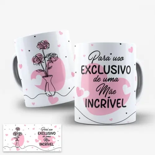 Arte Digital para Caneca Dia das Mães Uso Exclusivo