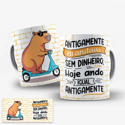 Arte Digital para Caneca Capivara Frase Engraçada