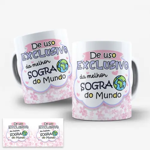 Arte Digital para Caneca Melhor Sogra do Mundo