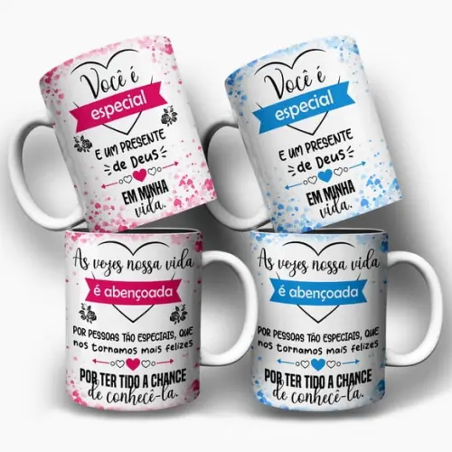 Arte Digital para Caneca Você É Especial Presente de Deus