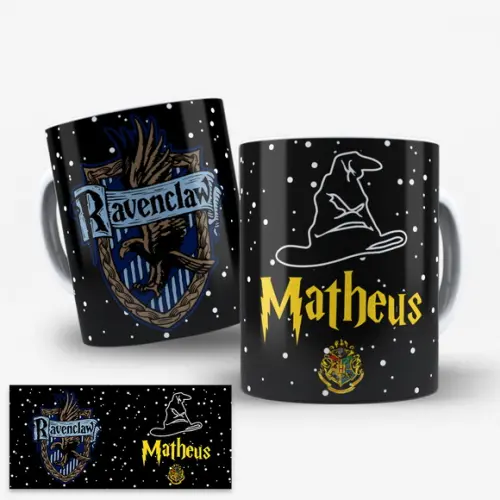 Arte Digital Caneca Harry Potter Corvinal