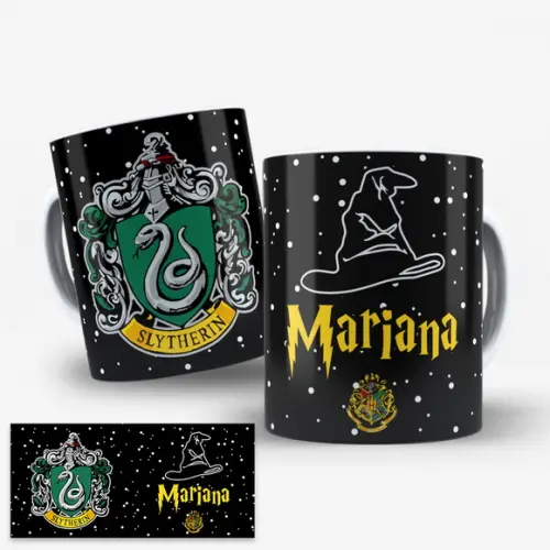 Arte Digital Caneca Harry Potter Sonserina