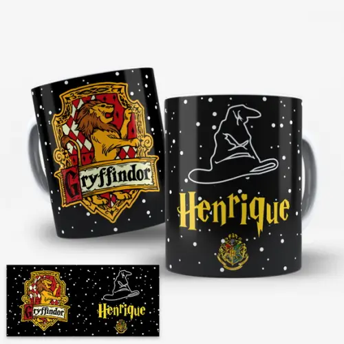 Arte Digital Caneca Harry Potter Grifinoria