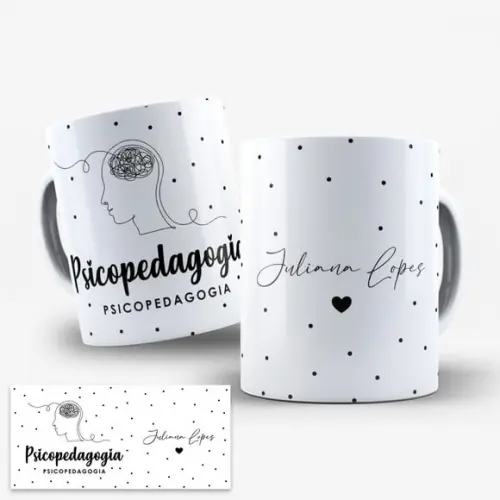 Arte Digital Caneca Profissão Psicopedagogia