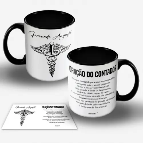 Arte Digital Caneca Profissão Contabilidade