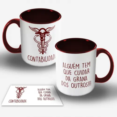 Arte Digital Caneca Profissão Contabilidade