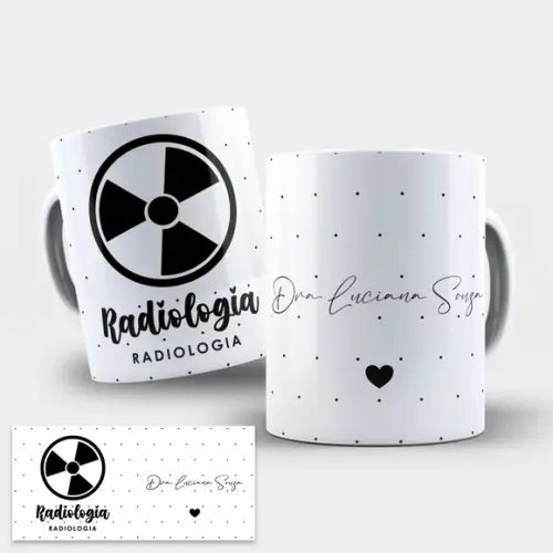 Arte Digital Caneca Profissão Radiologia