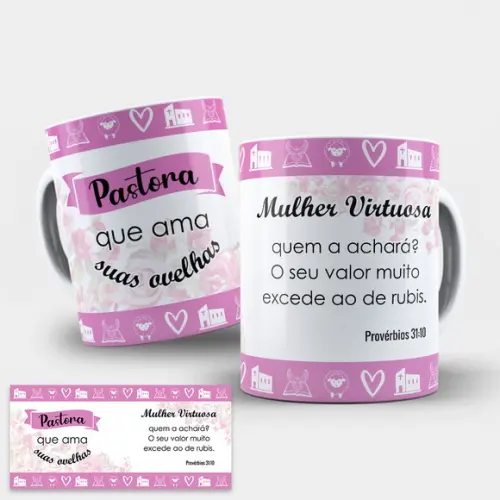 Arte Digital Caneca Pastora