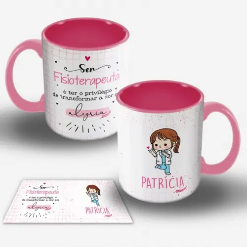 Arte Digital Caneca Profissão Fisioterapeuta