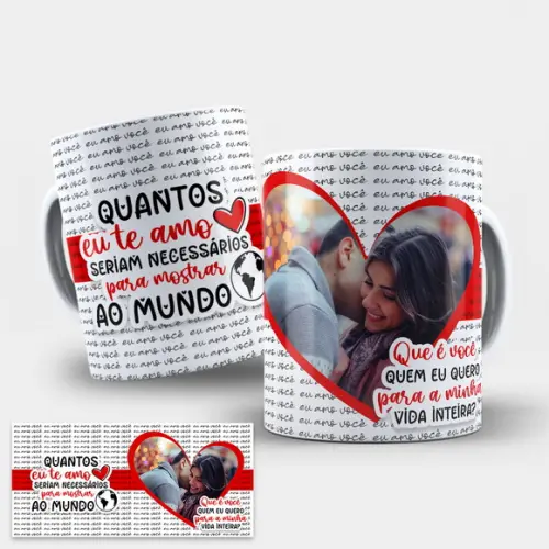 Arte Digital Caneca Dia dos Namorados com Foto