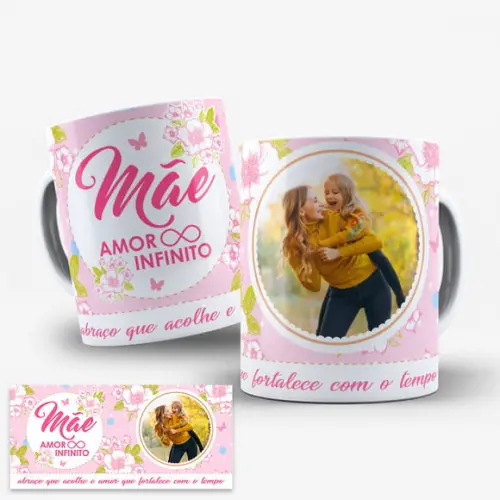 Arte Digital Caneca Sublimação Dia das Mães